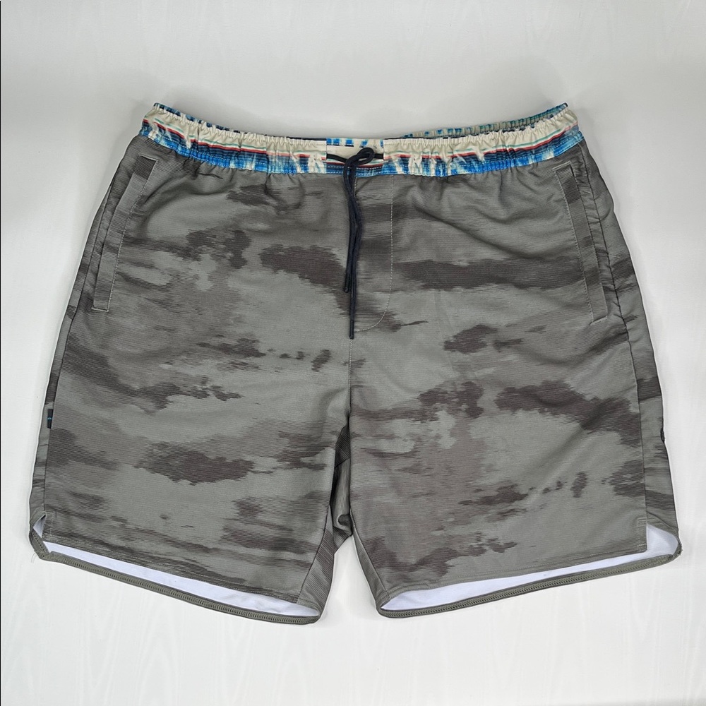 Stance Complex 7 inch Camo Olive green athletic shorts